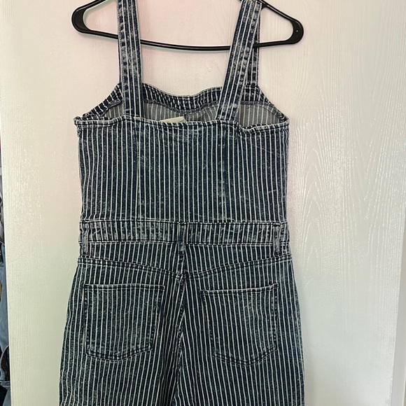 Striped Denim Jumpsuit - Picture 3 of 9
